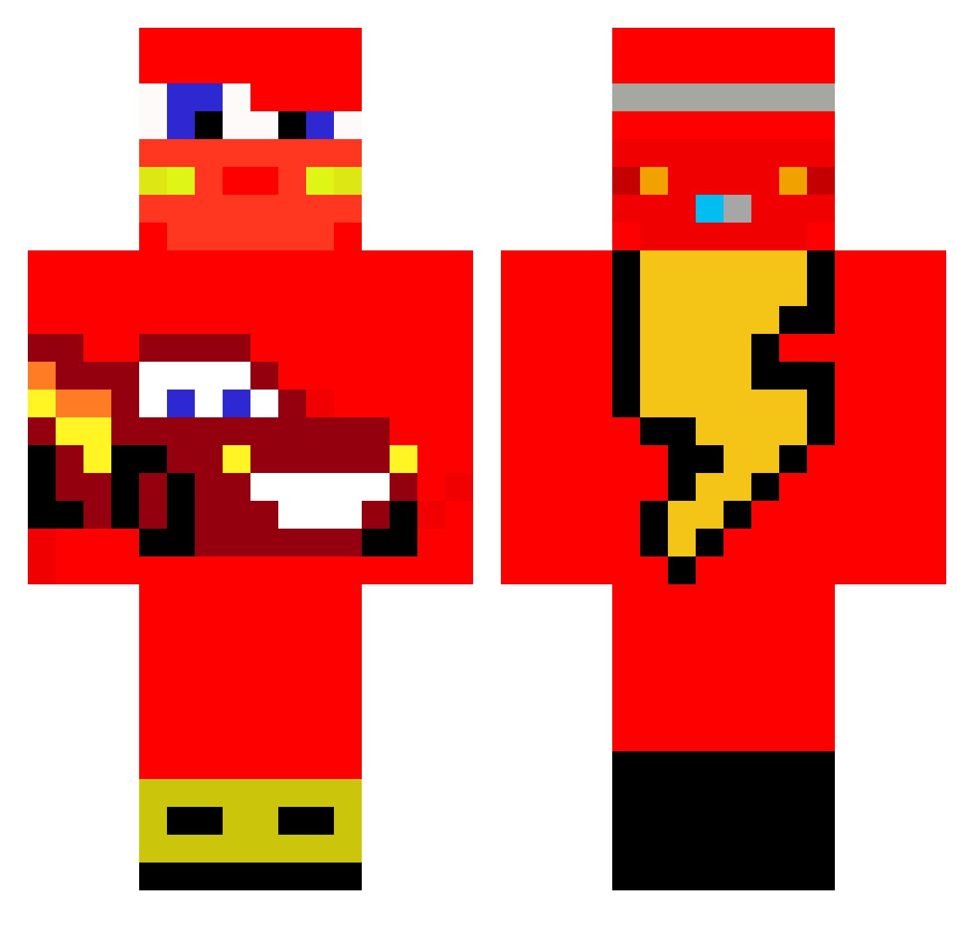 mateiosua3 Minecraft skin, front and back view