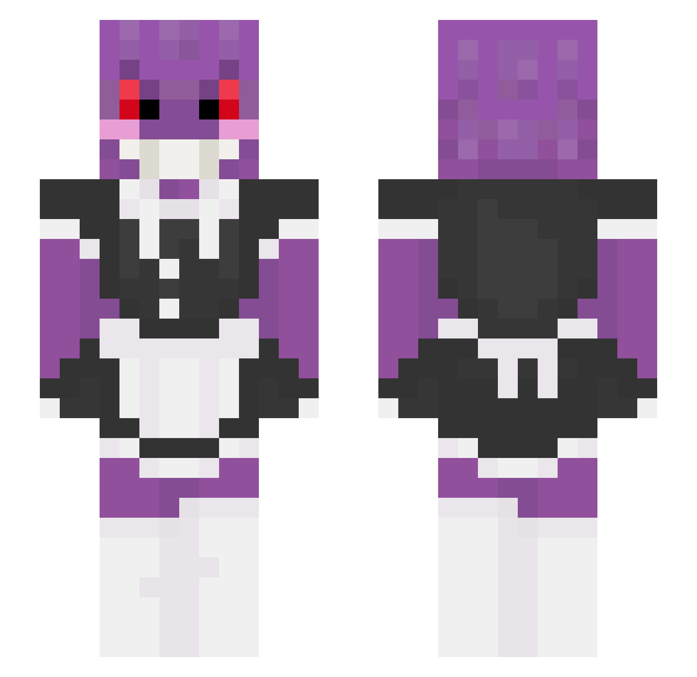 Underpants Minecraft skin, front and back view