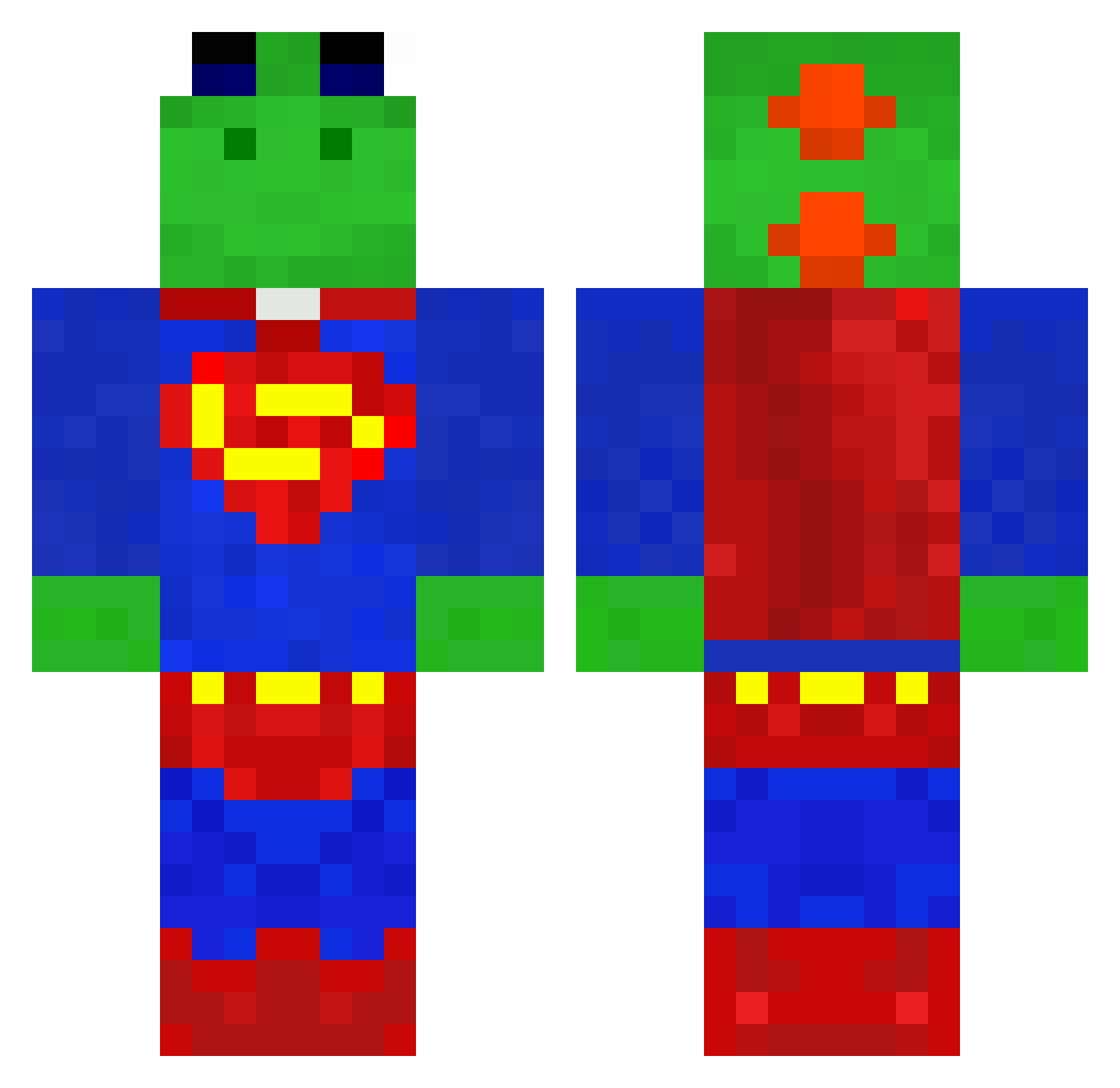 BlxckPhantom Minecraft skin, front and back view