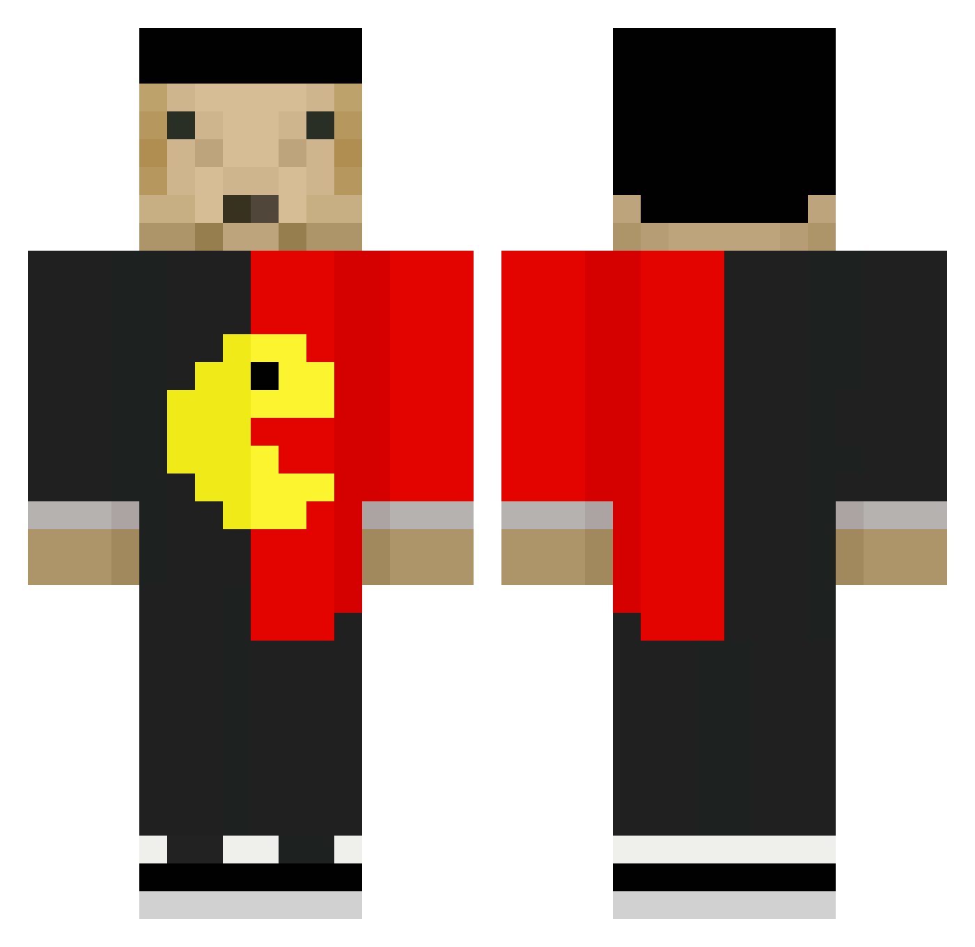 carlos_gamer Minecraft skin, front and back view