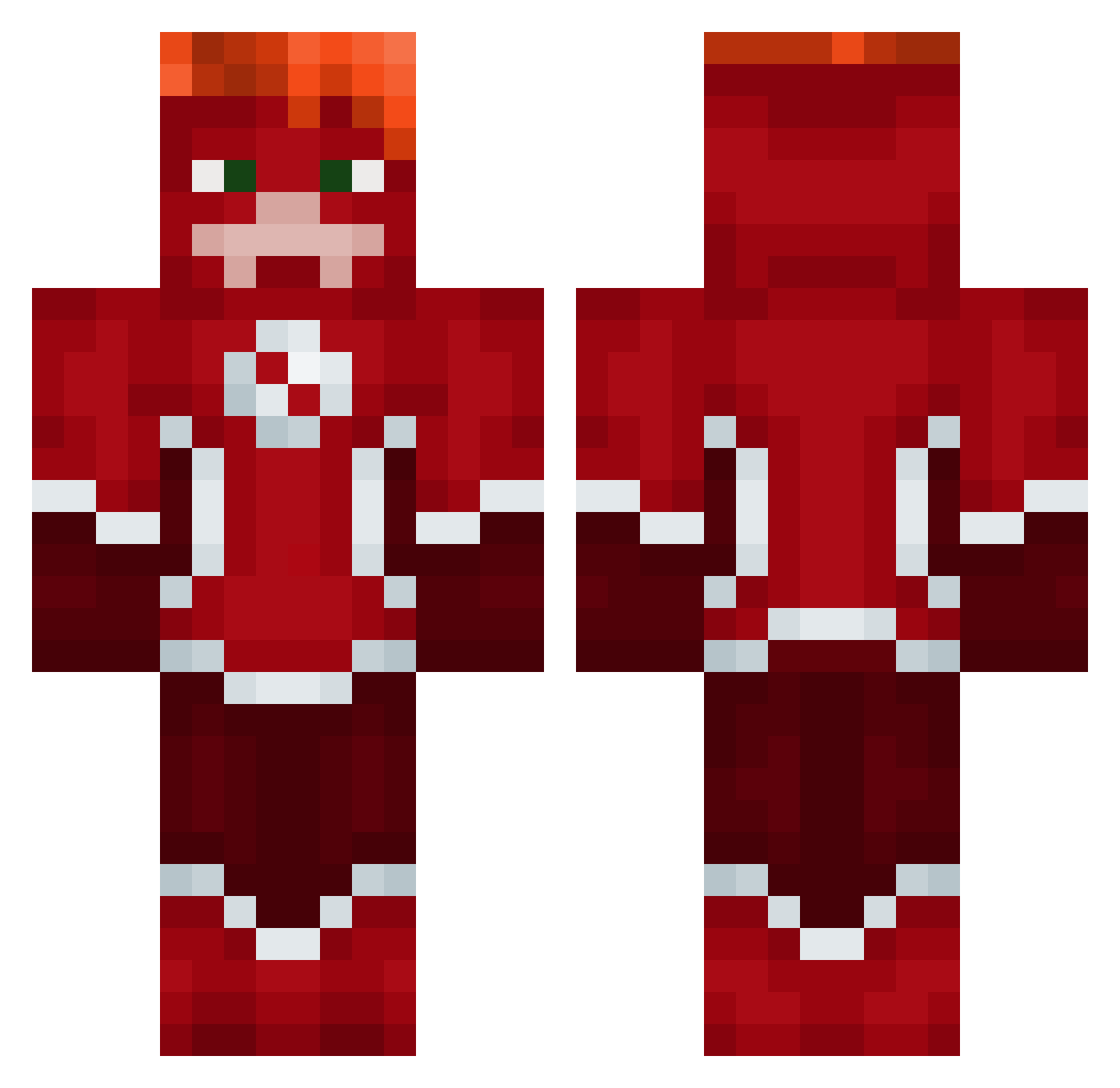 Wolf68 Minecraft skin, front and back view