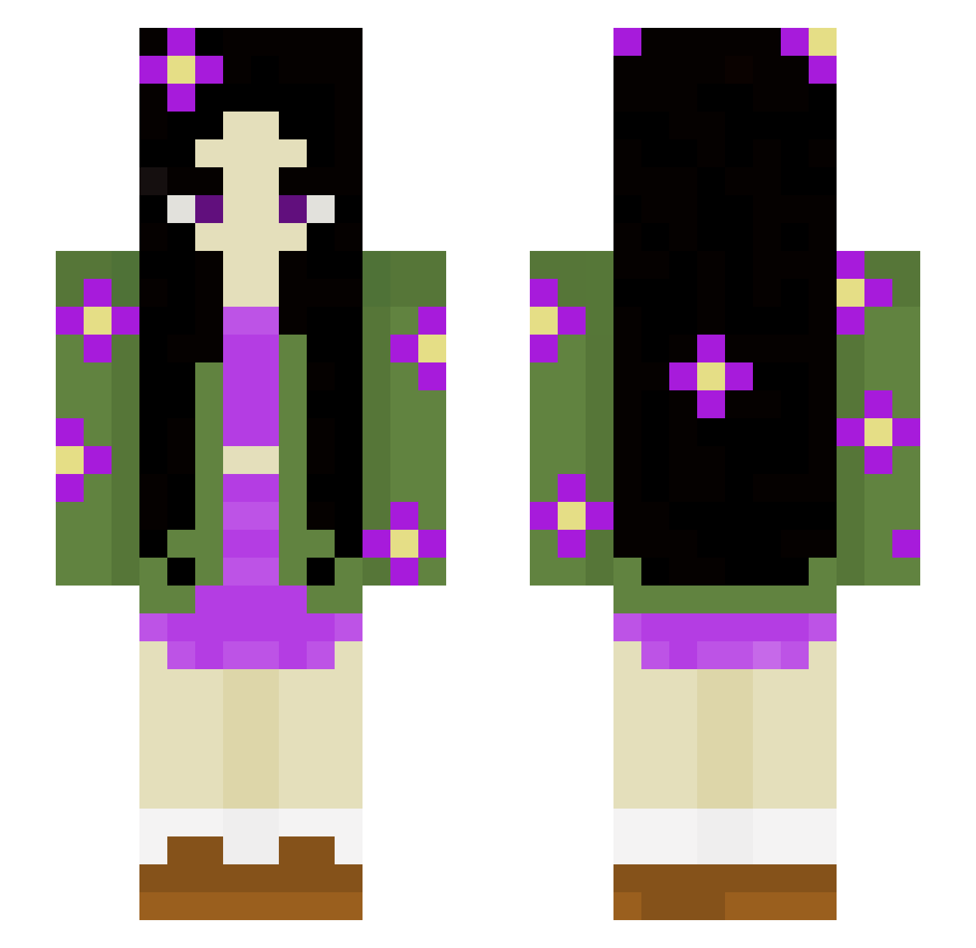 KERV_C Minecraft skin, front and back view