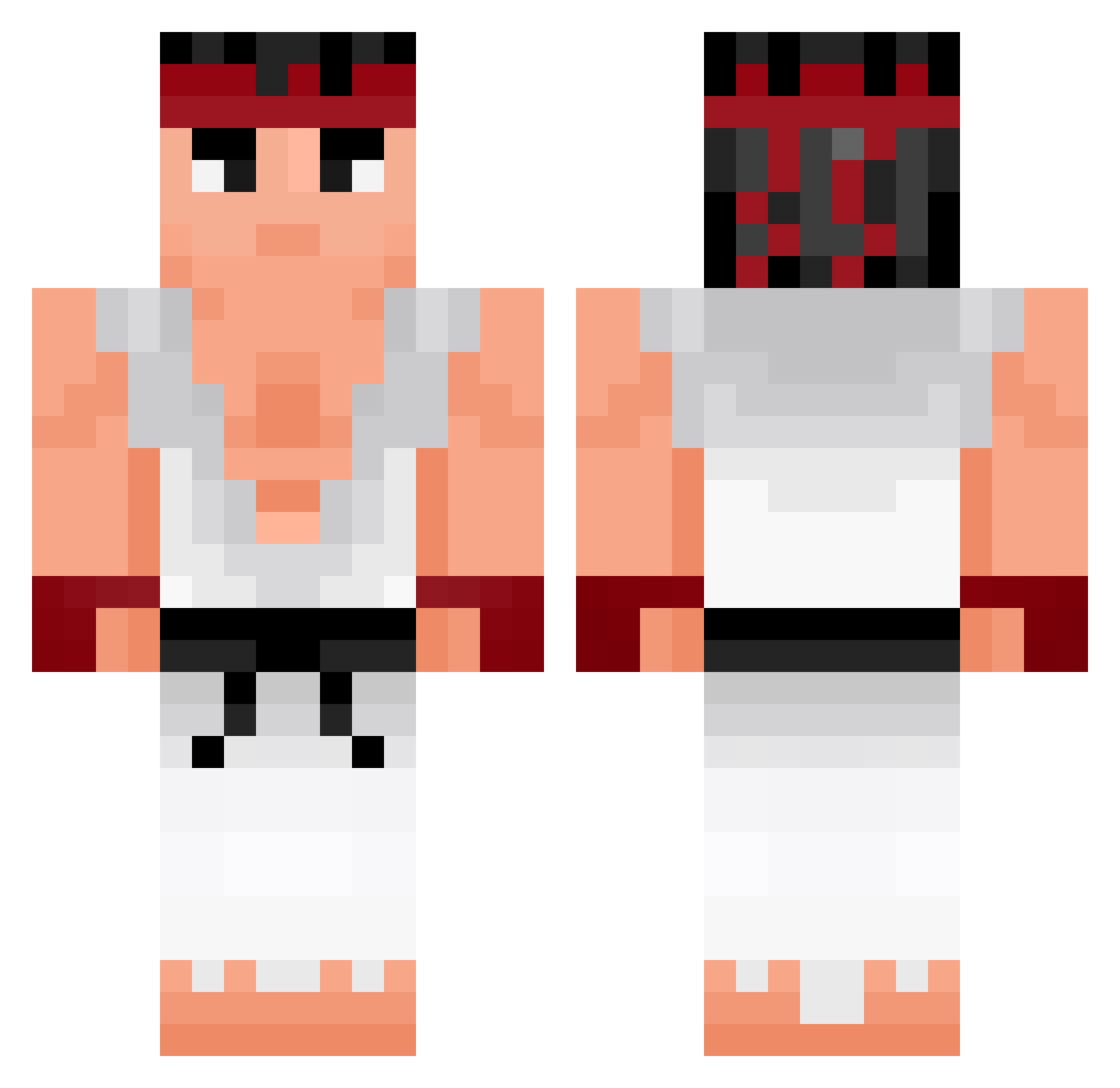 SlimeHime Minecraft skin, front and back view