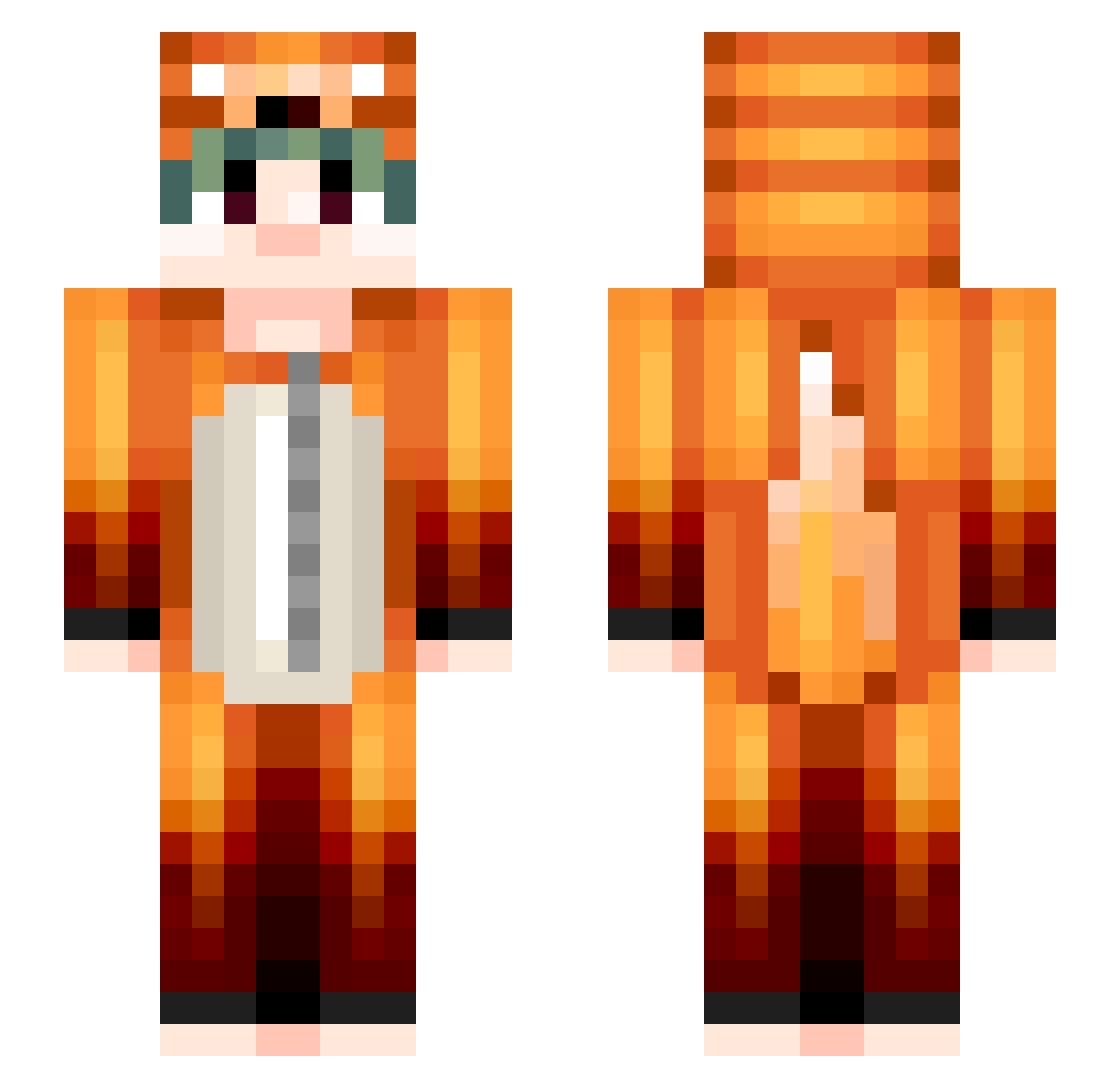 yxnggandra Minecraft skin, front and back view