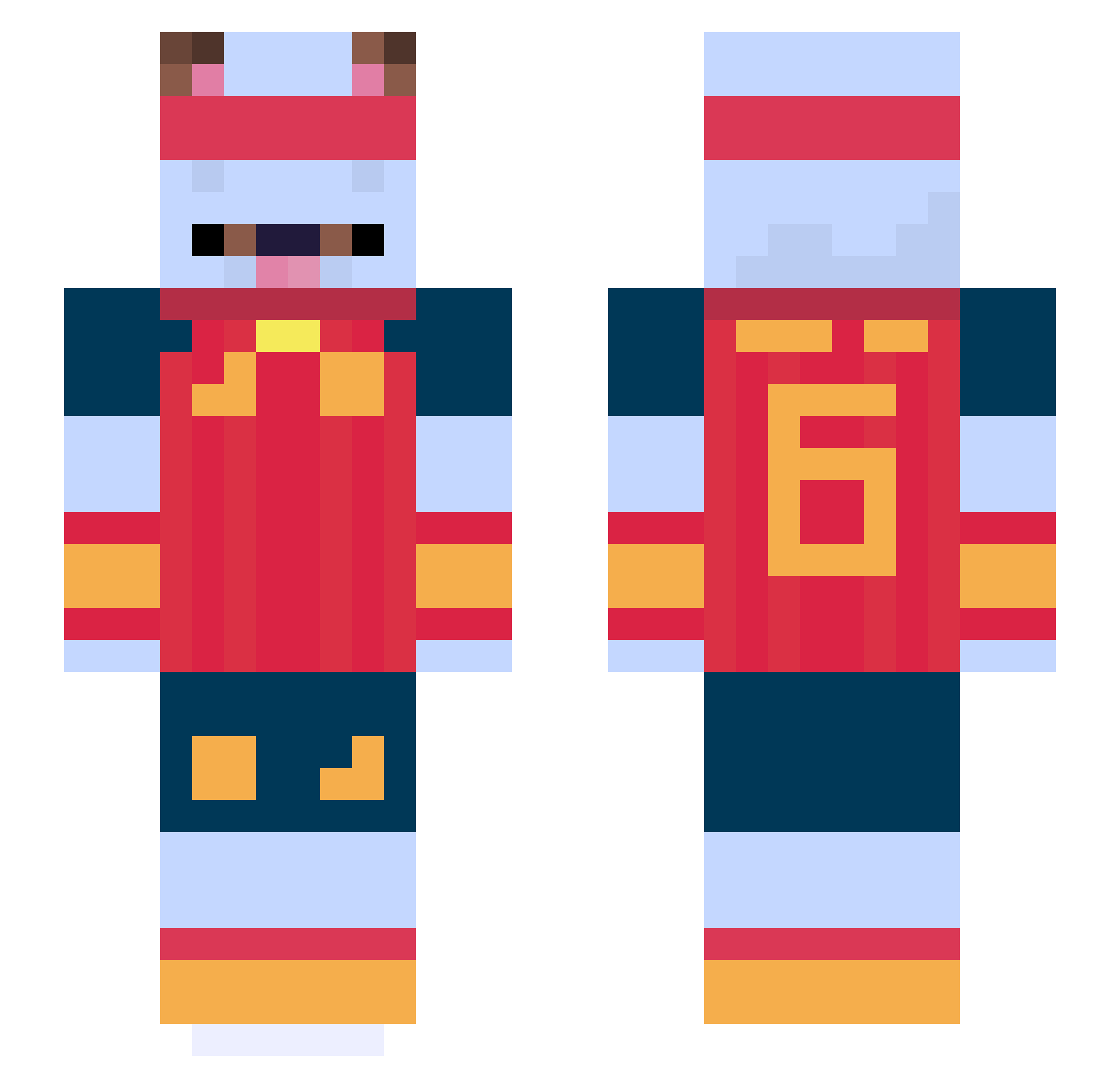 Salt_M1st Minecraft skin, front and back view