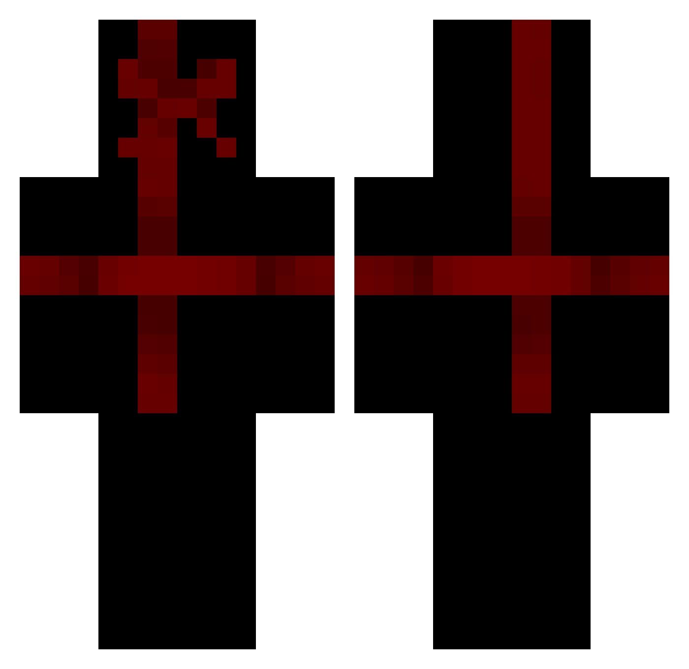 MschMauser Minecraft skin, front and back view