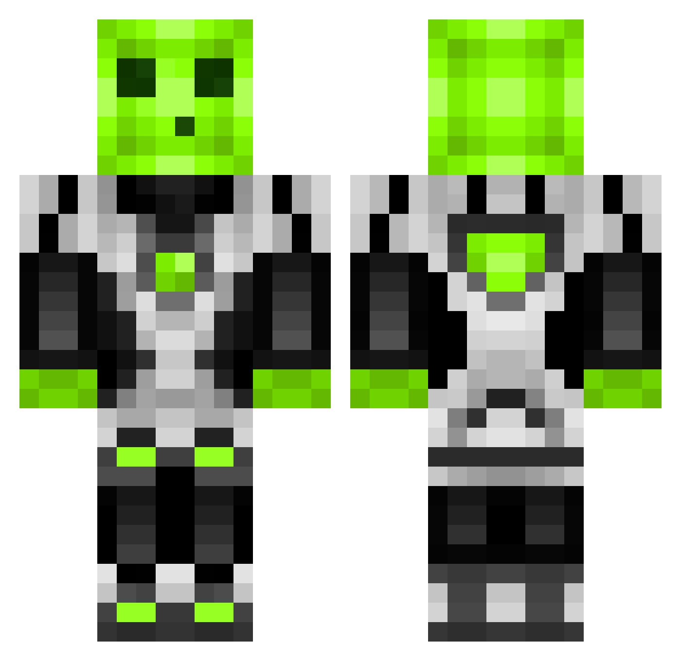 DruidKnight42 Minecraft skin, front and back view