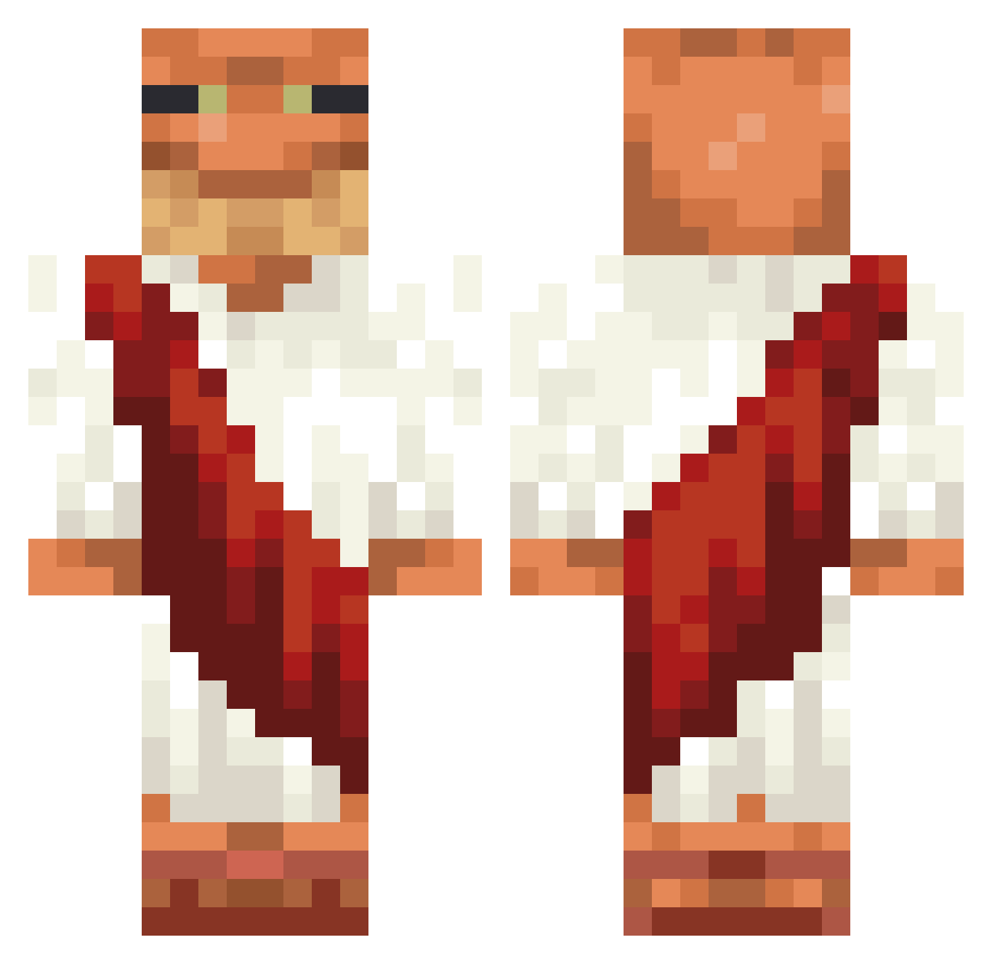 jemapel0 Minecraft skin, front and back view