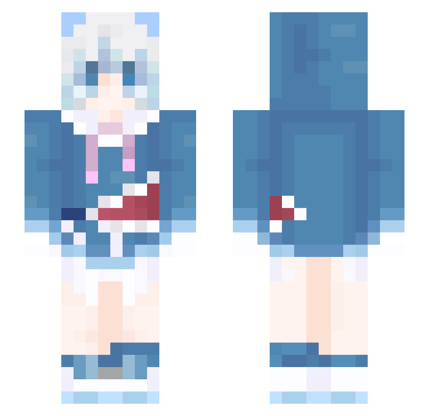 Bei_nan Minecraft skin, front and back view