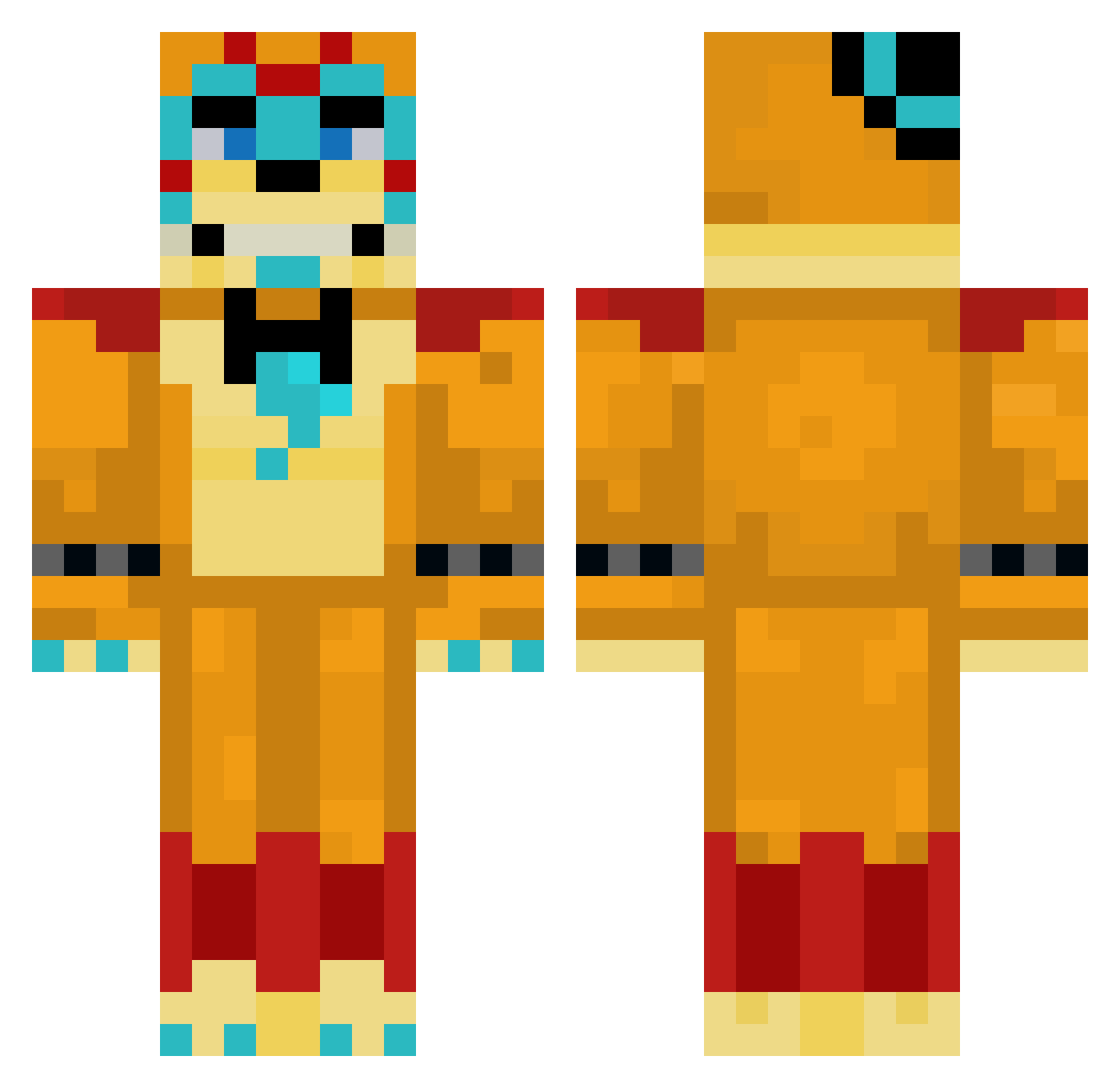 morcilla1 Minecraft skin, front and back view