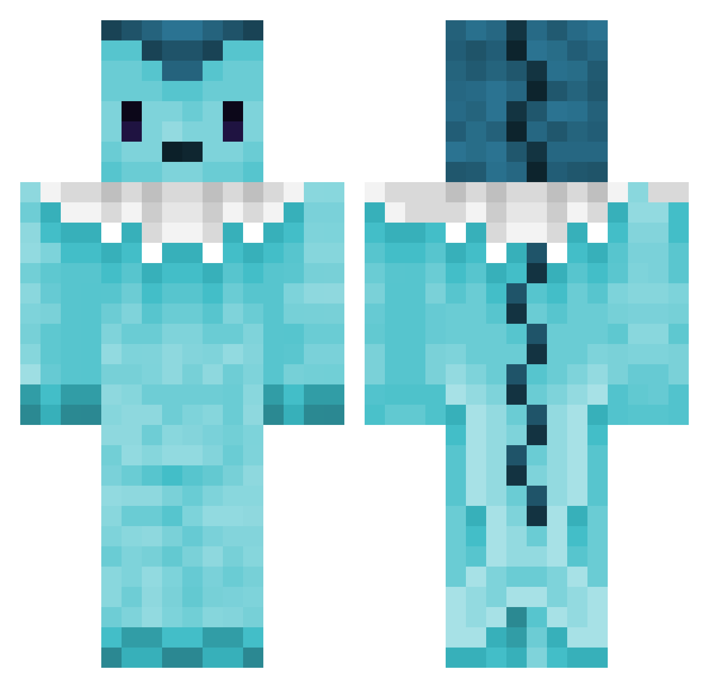 JaasaiZ Minecraft skin, front and back view