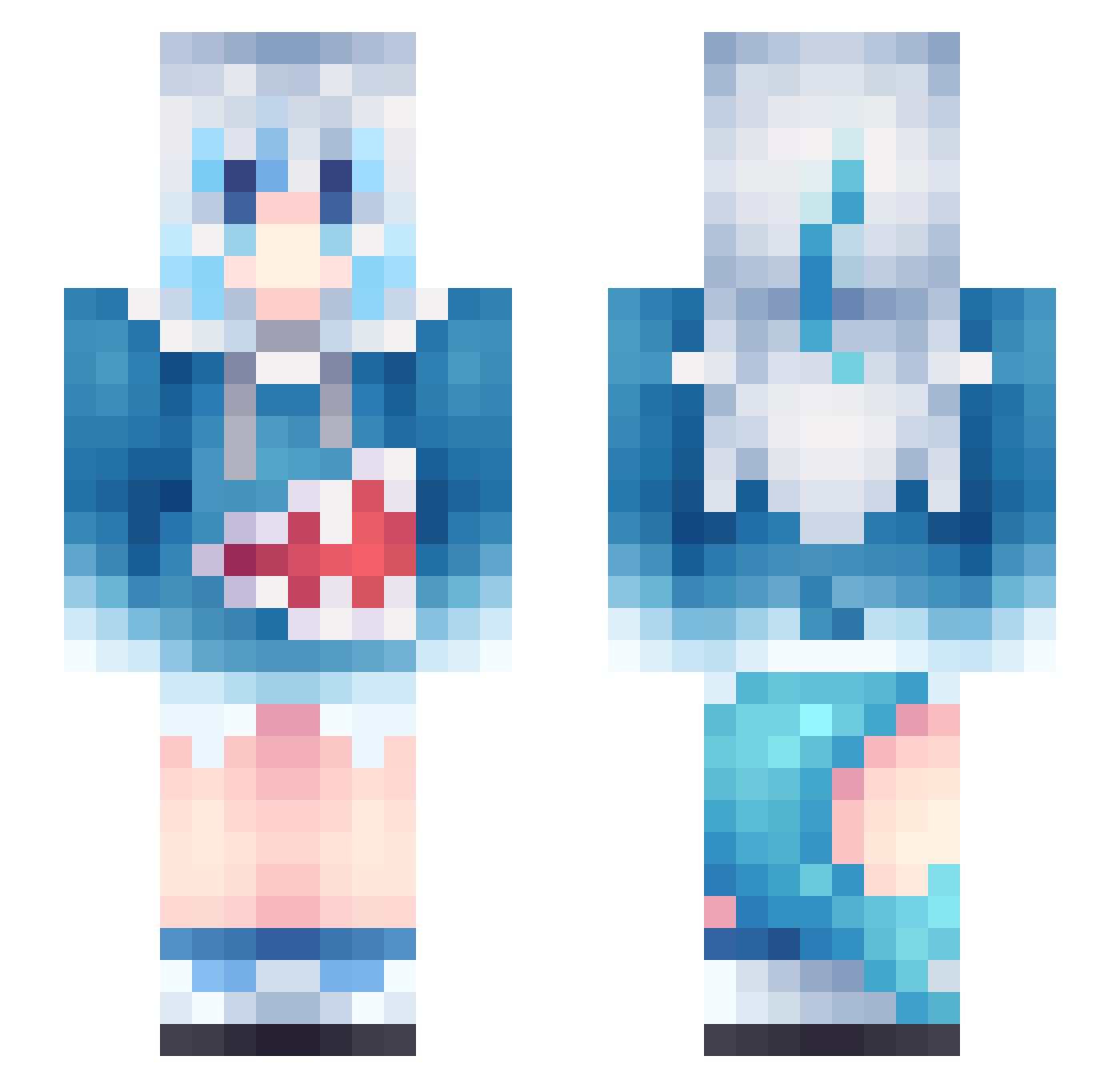 CATO8778 Minecraft skin, front and back view