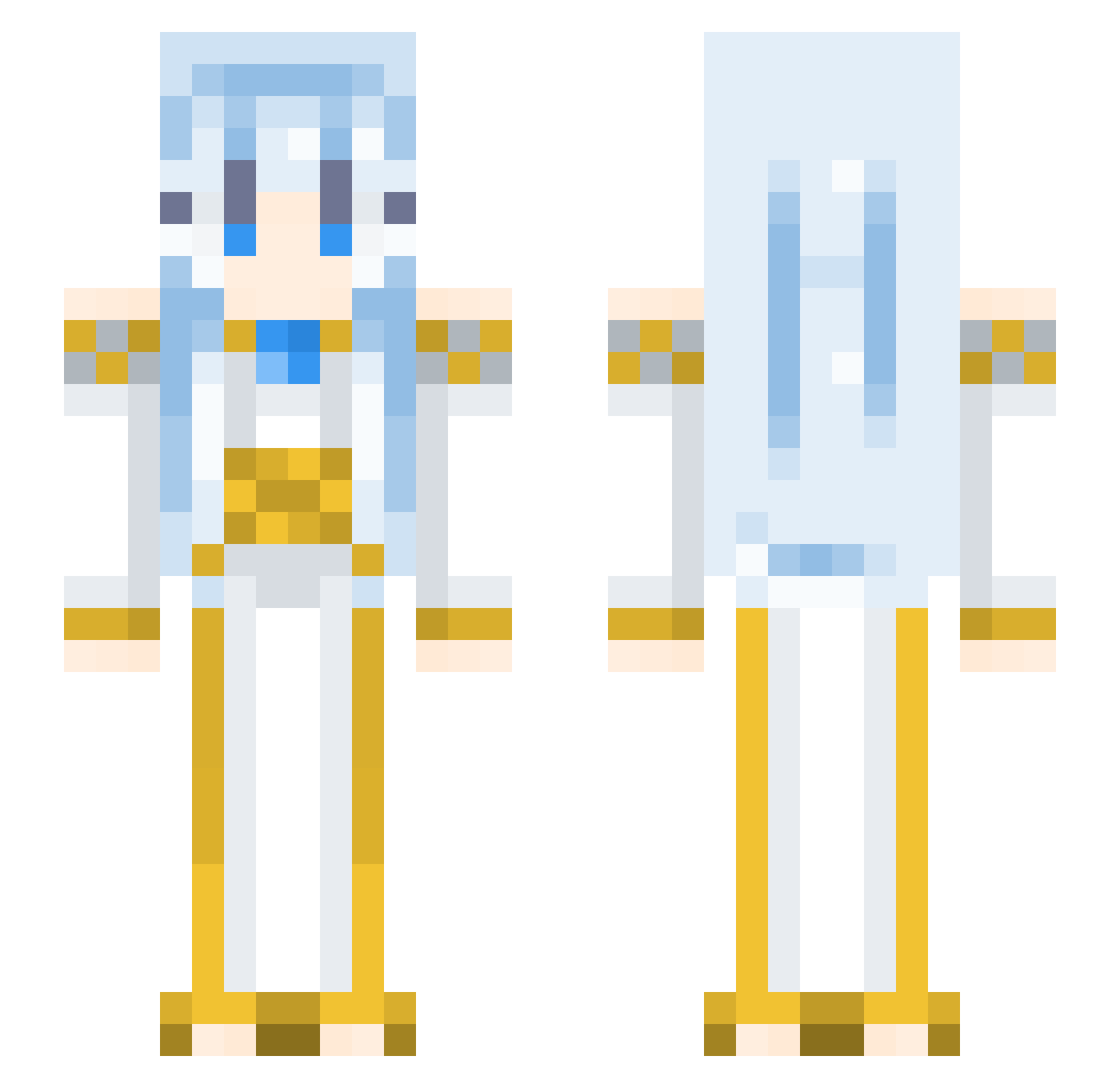 miaugamer2010 Minecraft skin, front and back view