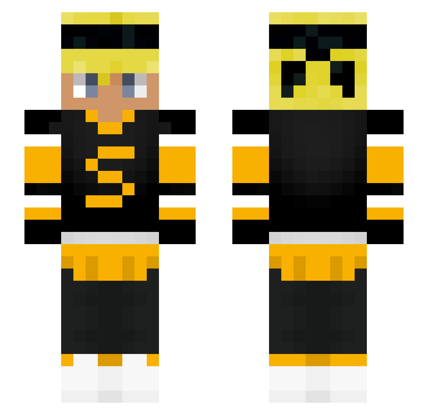 chokington Minecraft skin, front and back view