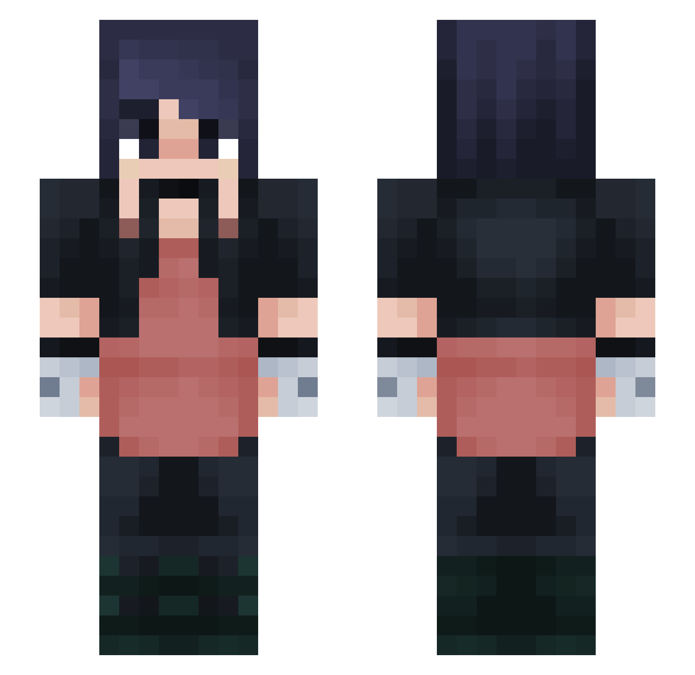 HOONTER7780 Minecraft skin, front and back view