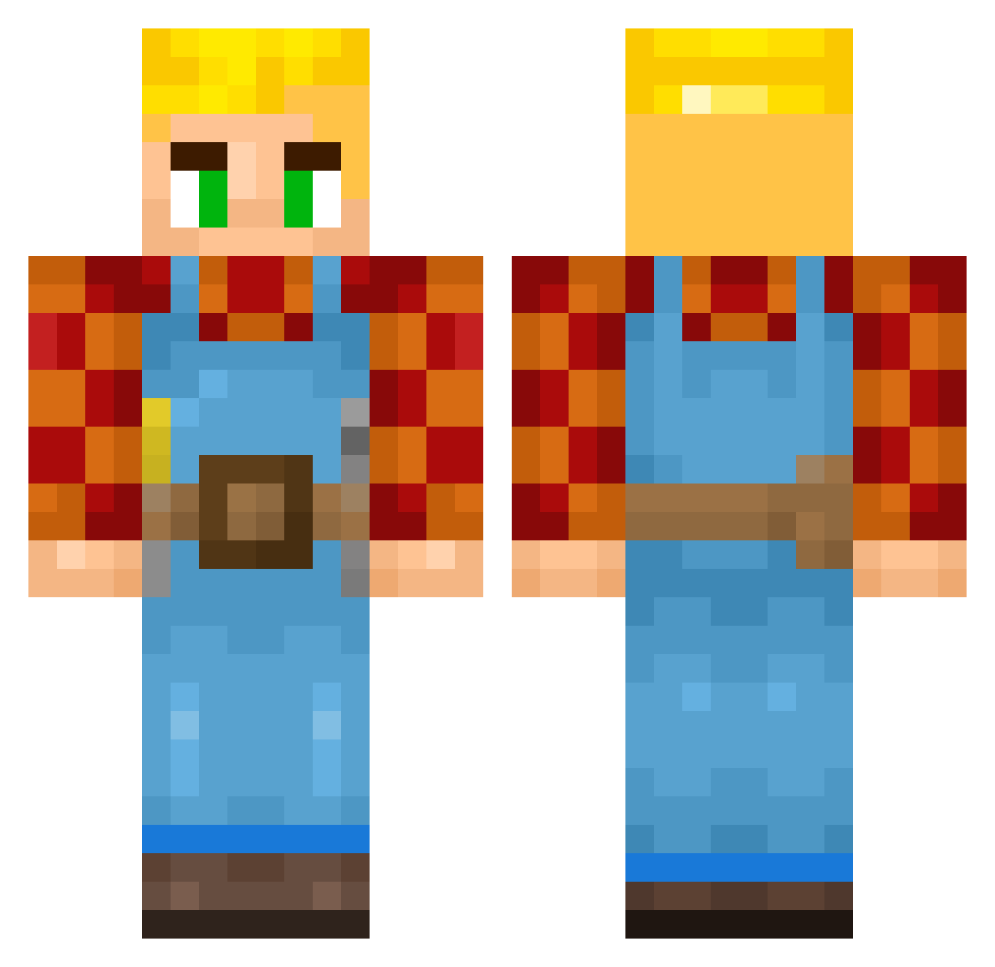 TheoTheMan_ Minecraft skin, front and back view