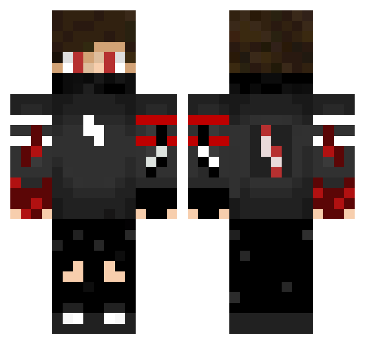 Twin4ikPDS Minecraft skin, front and back view