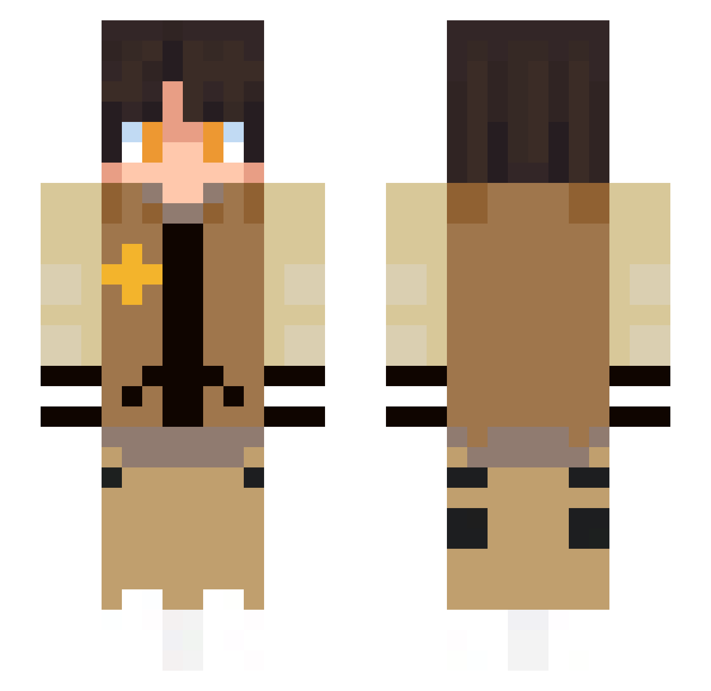 pelusarain2 Minecraft skin, front and back view