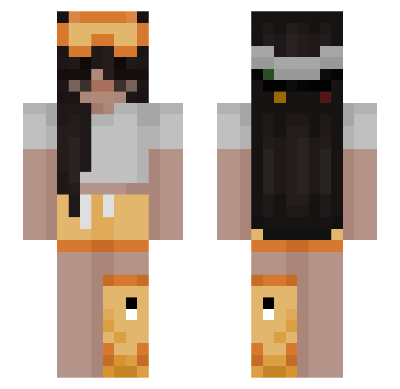 ELisaroach Minecraft skin, front and back view