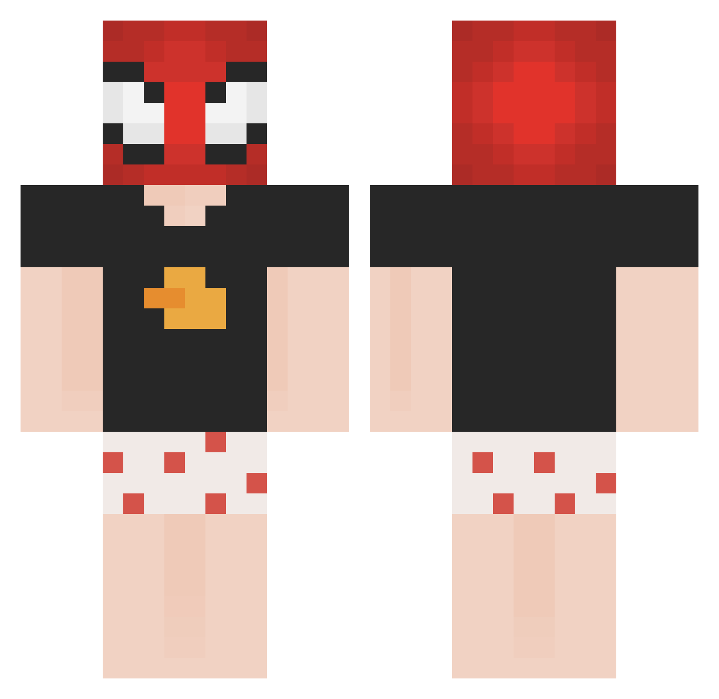 Euu92 Minecraft skin, front and back view