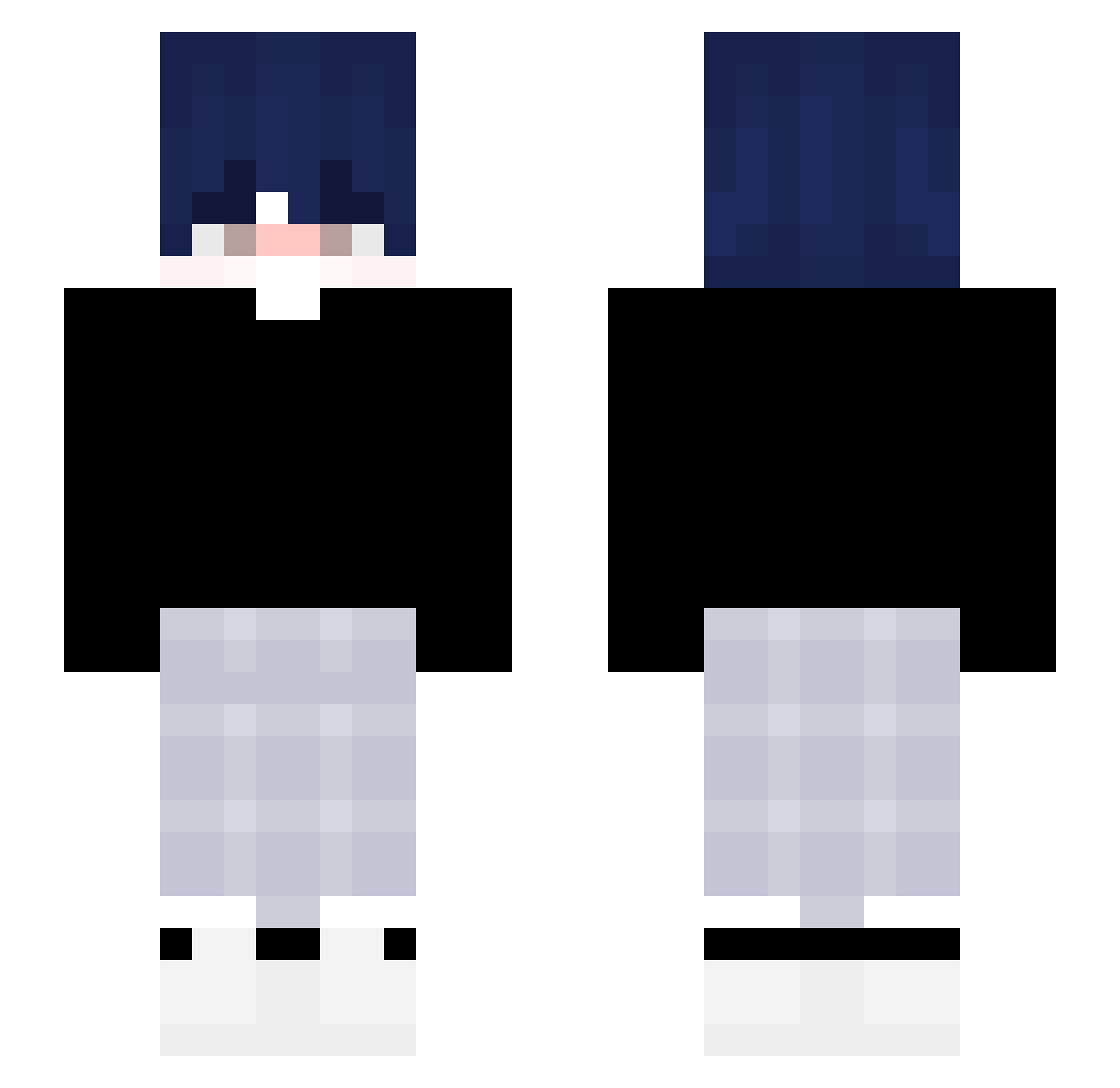 SandixOFF Minecraft skin, front and back view