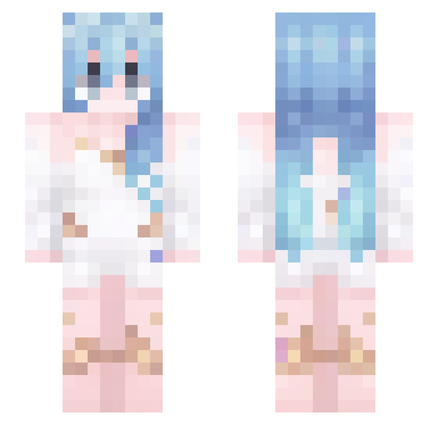 L_hixxh Minecraft skin, front and back view