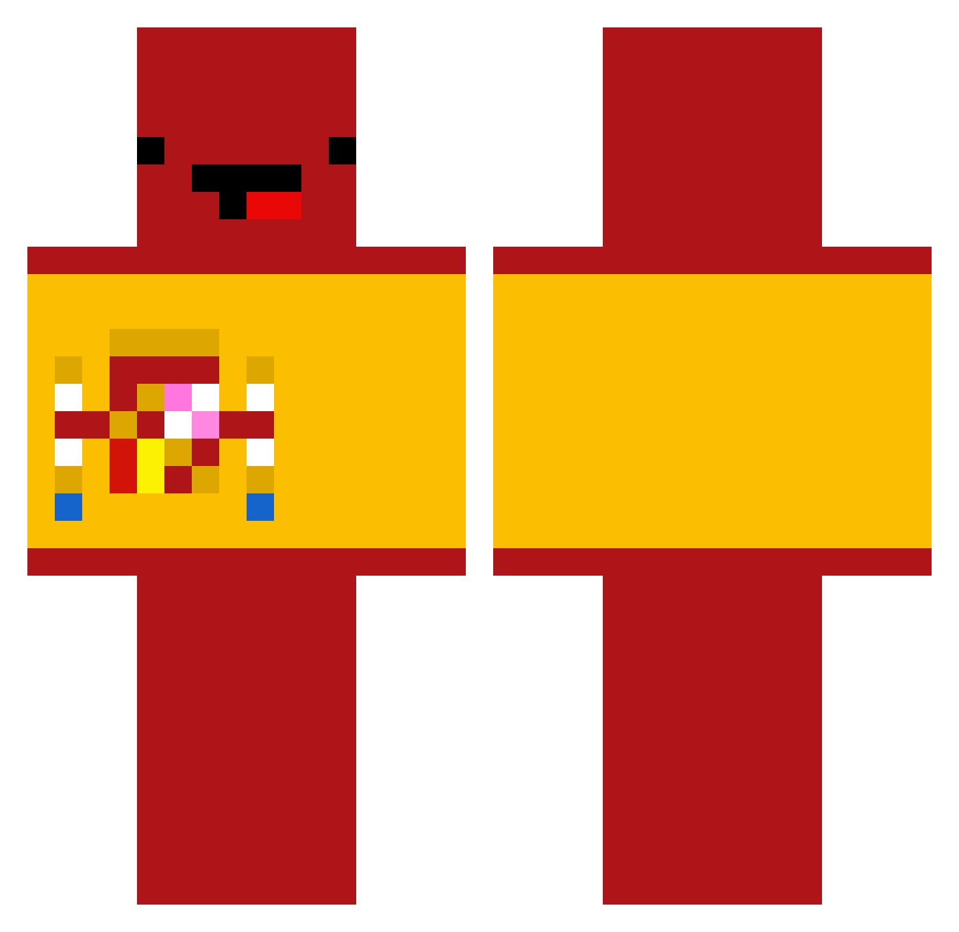 Hector650 Minecraft skin, front and back view