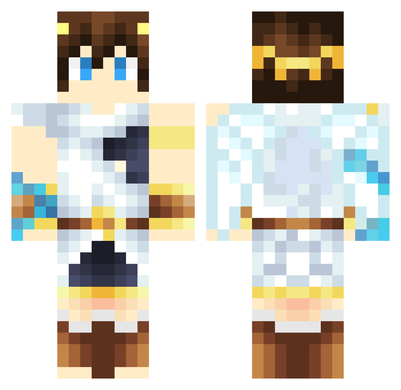 Dimentio_22 Minecraft skin, front and back view