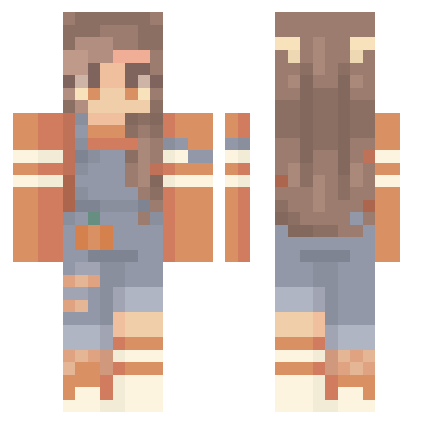 gggjjjaaannn Minecraft skin, front and back view