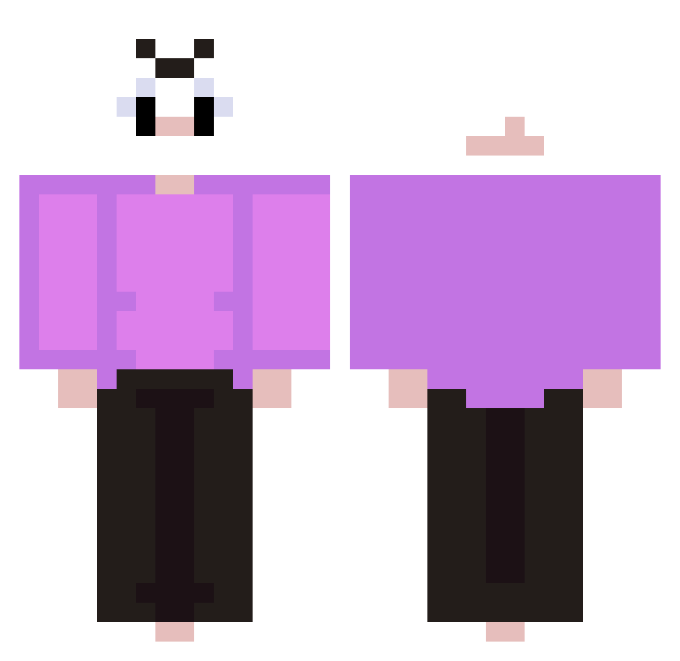 ws9Z Minecraft skin, front and back view