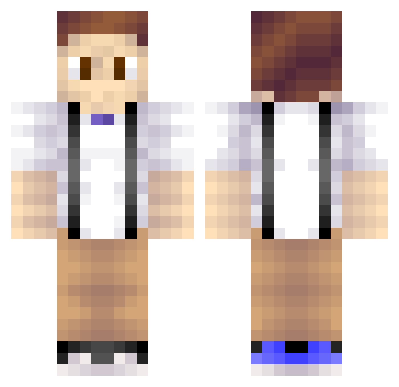 x_8 Minecraft skin, front and back view
