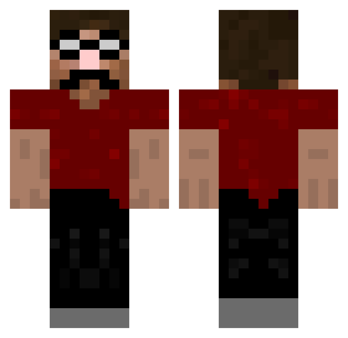 xxErik1115x Minecraft skin, front and back view