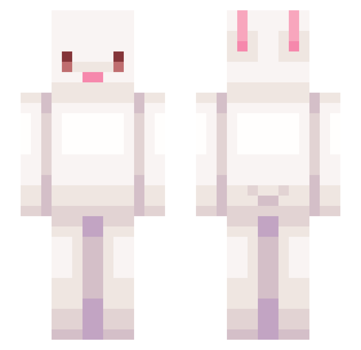 ilikesana Minecraft skin, front and back view