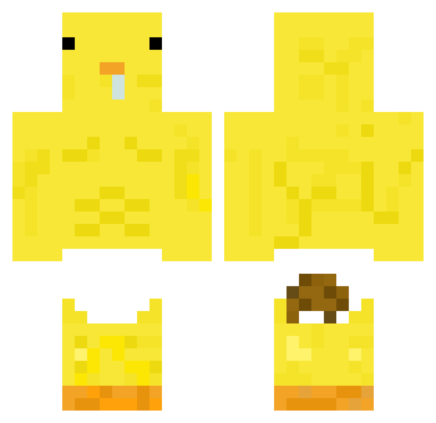renetan Minecraft skin, front and back view