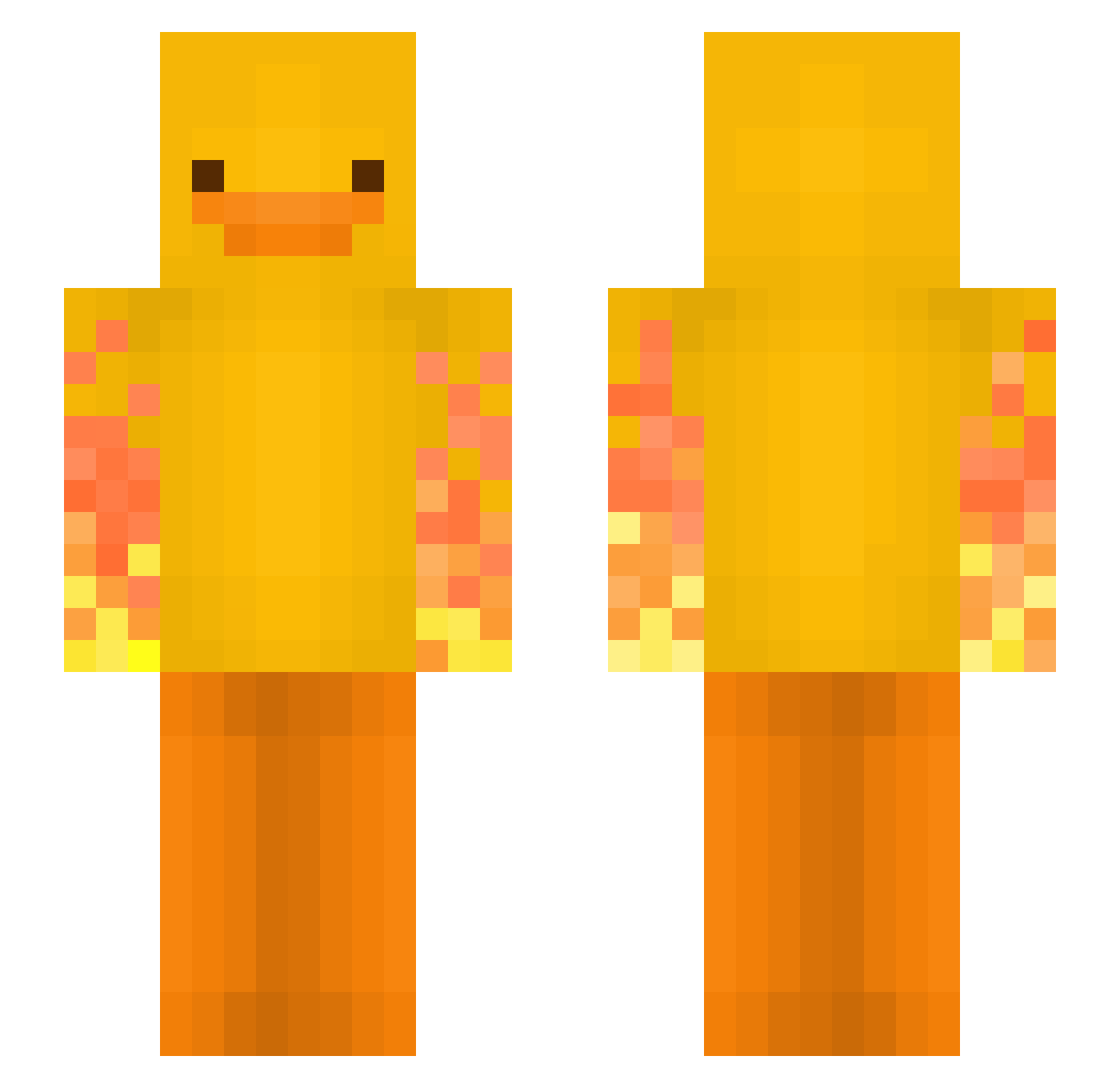 EternalZX1 Minecraft skin, front and back view
