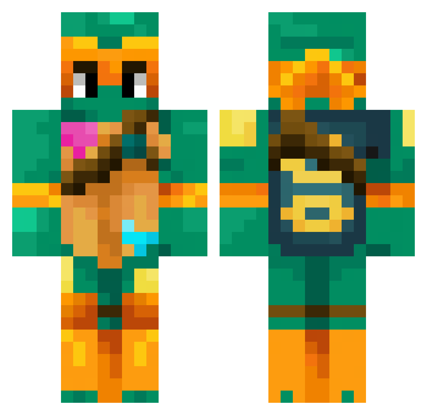 W1ll_Moon Minecraft skin, front and back view