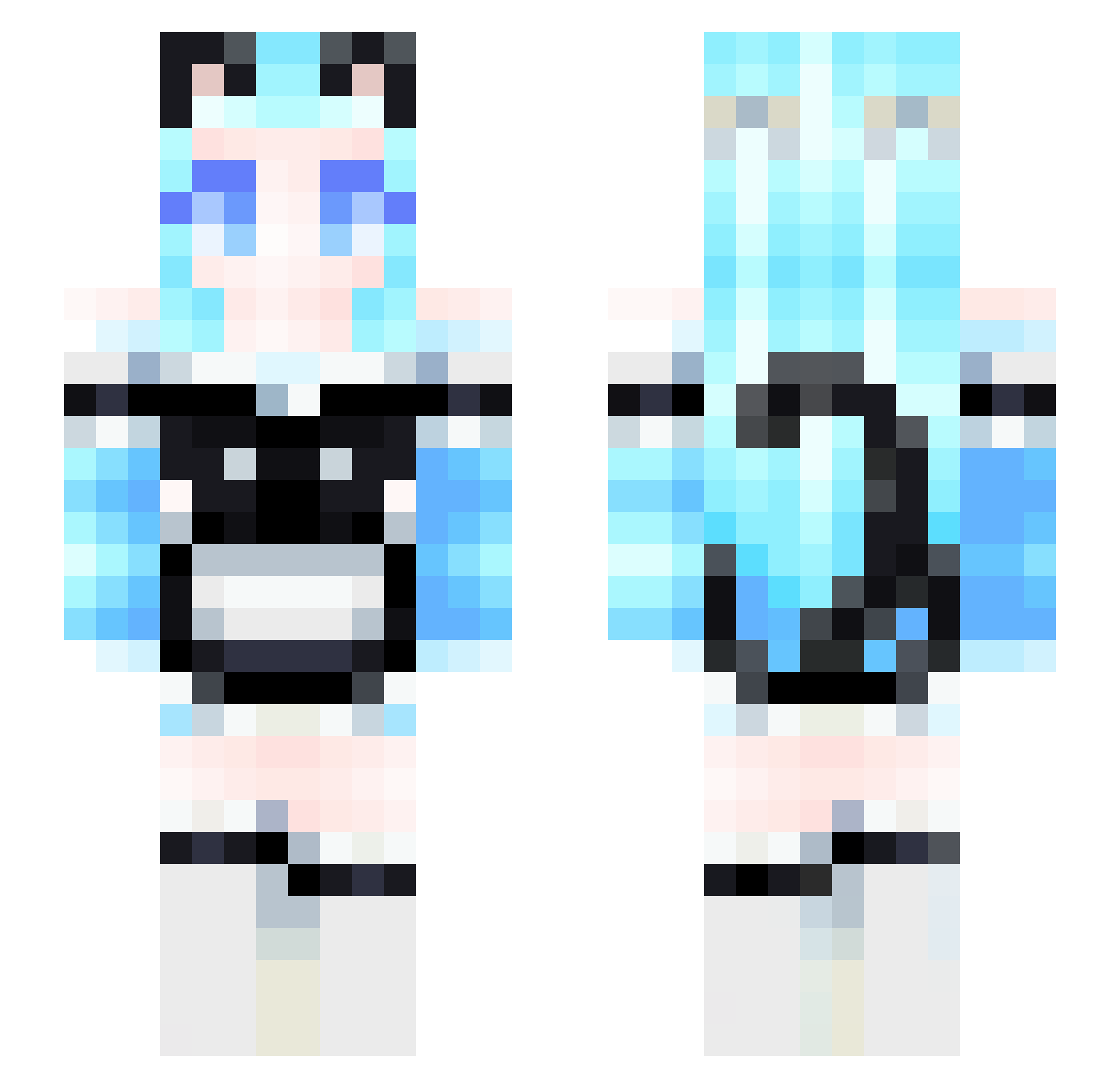 StellarDream Minecraft skin, front and back view