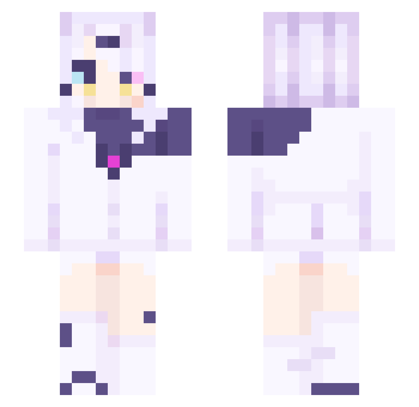 Guardian_Wisp Minecraft skin, front and back view