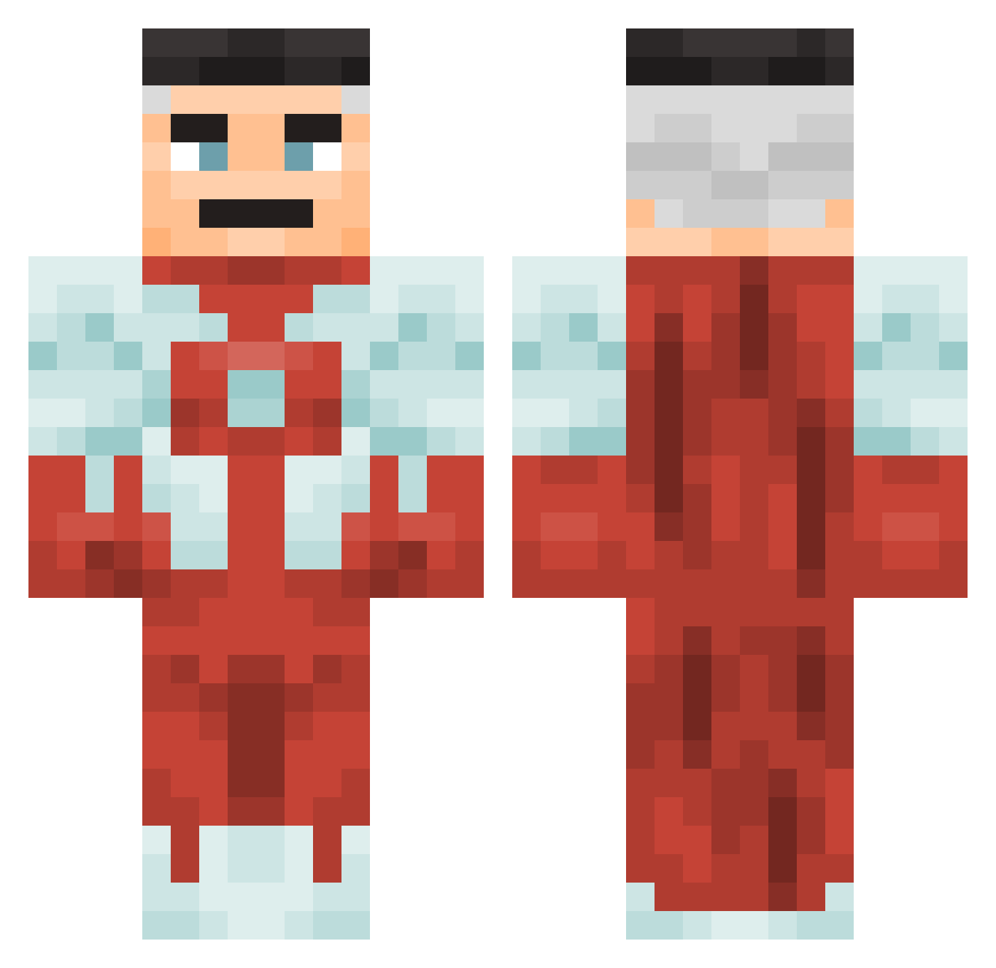 TsblMc Minecraft skin, front and back view