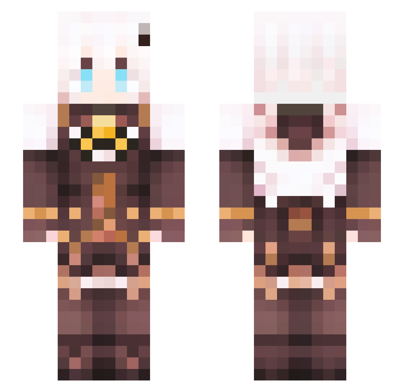 GrapeSauce_Man Minecraft skin, front and back view