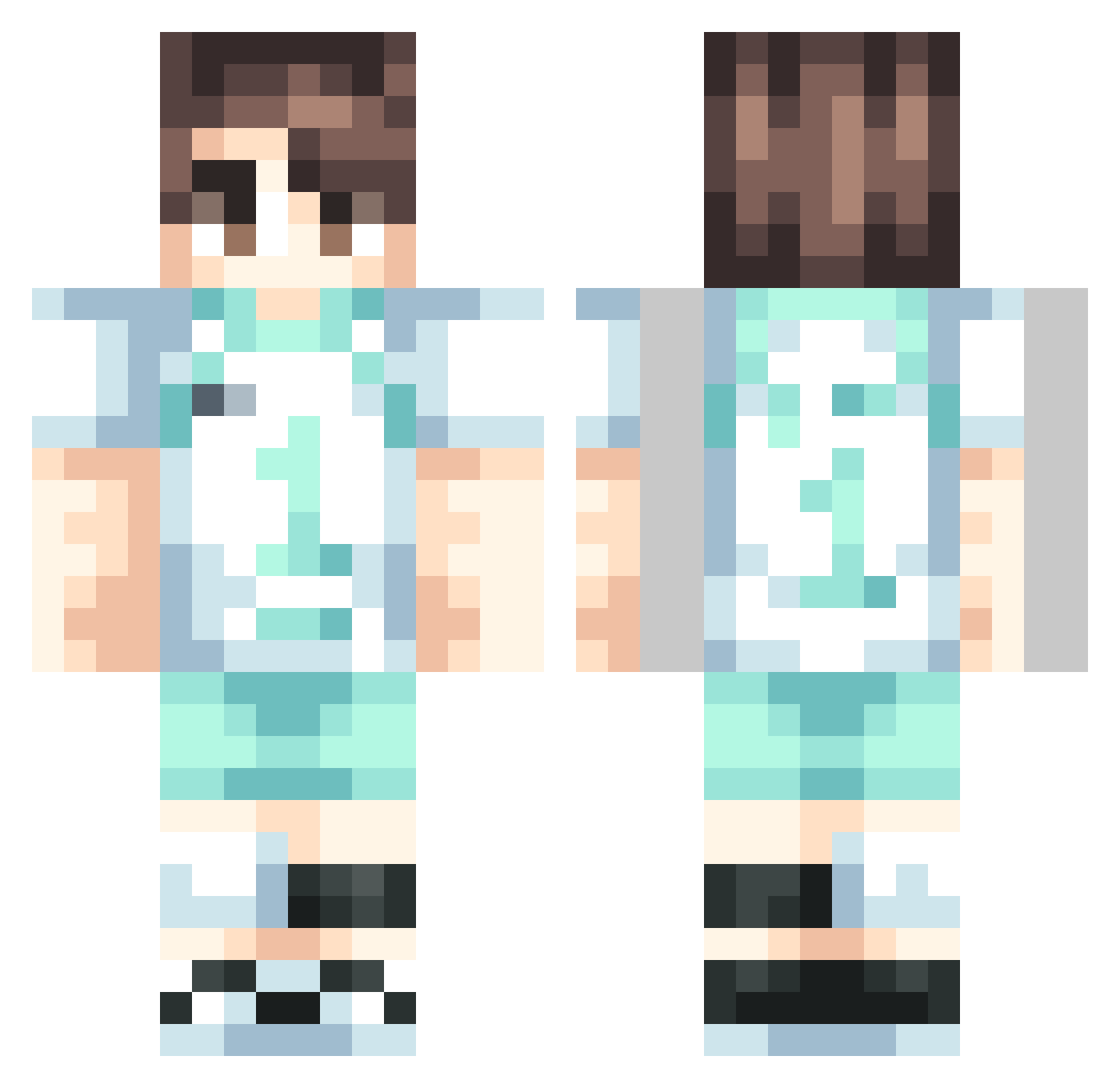 Shapitoo_ Minecraft skin, front and back view