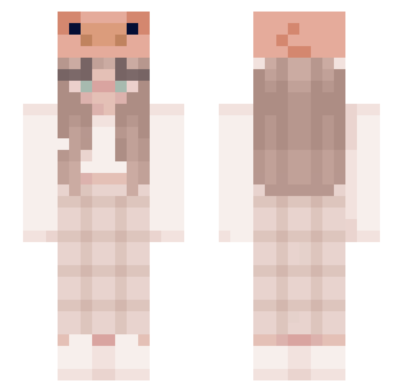 oink_1 Minecraft skin, front and back view