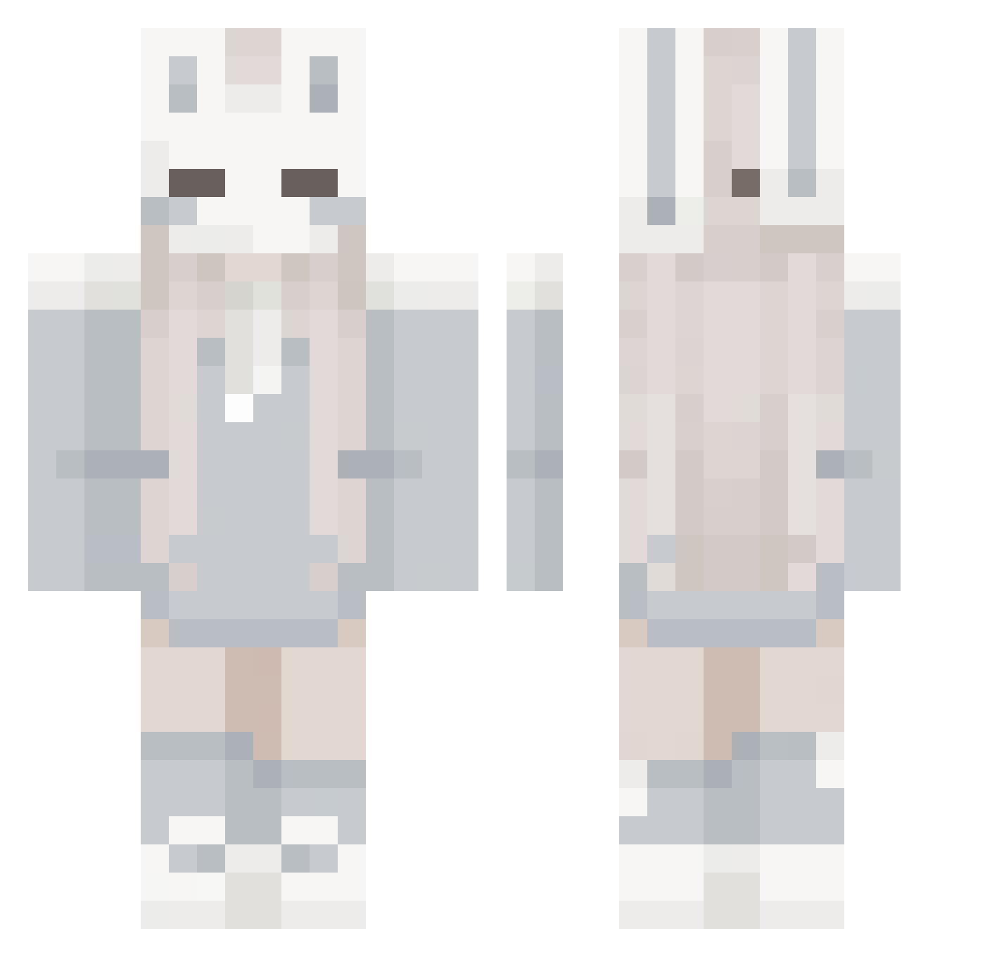 hibblygibbly Minecraft skin, front and back view