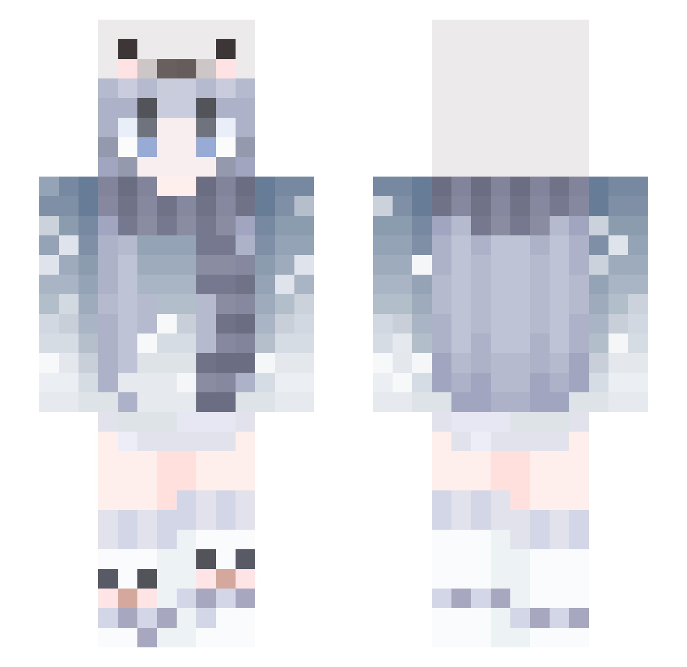 ZDQ123 Minecraft skin, front and back view