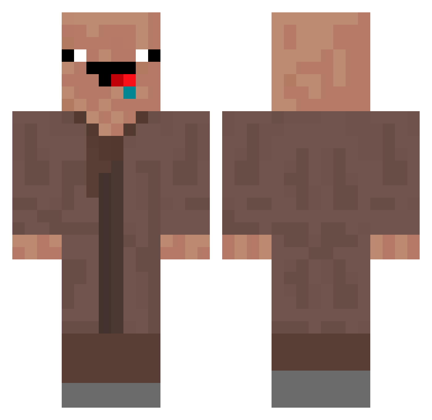MINESIGGE13 Minecraft skin, front and back view