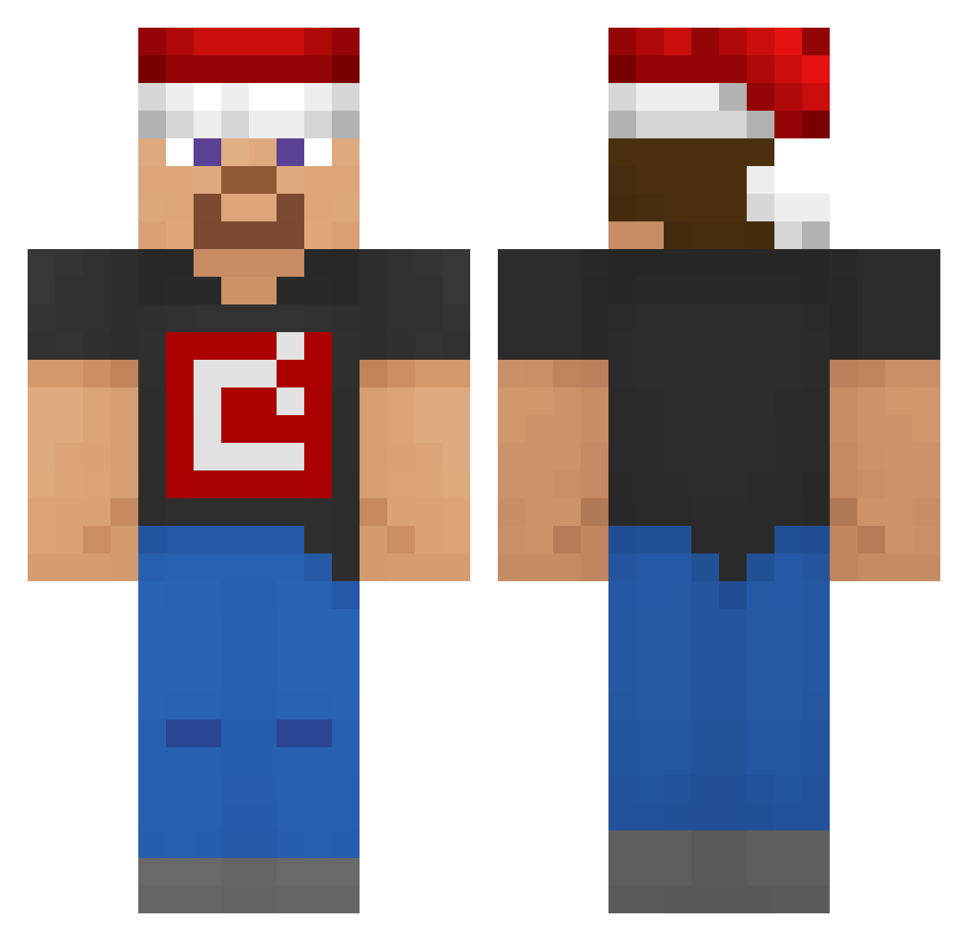 DivineCrown462 Minecraft skin, front and back view