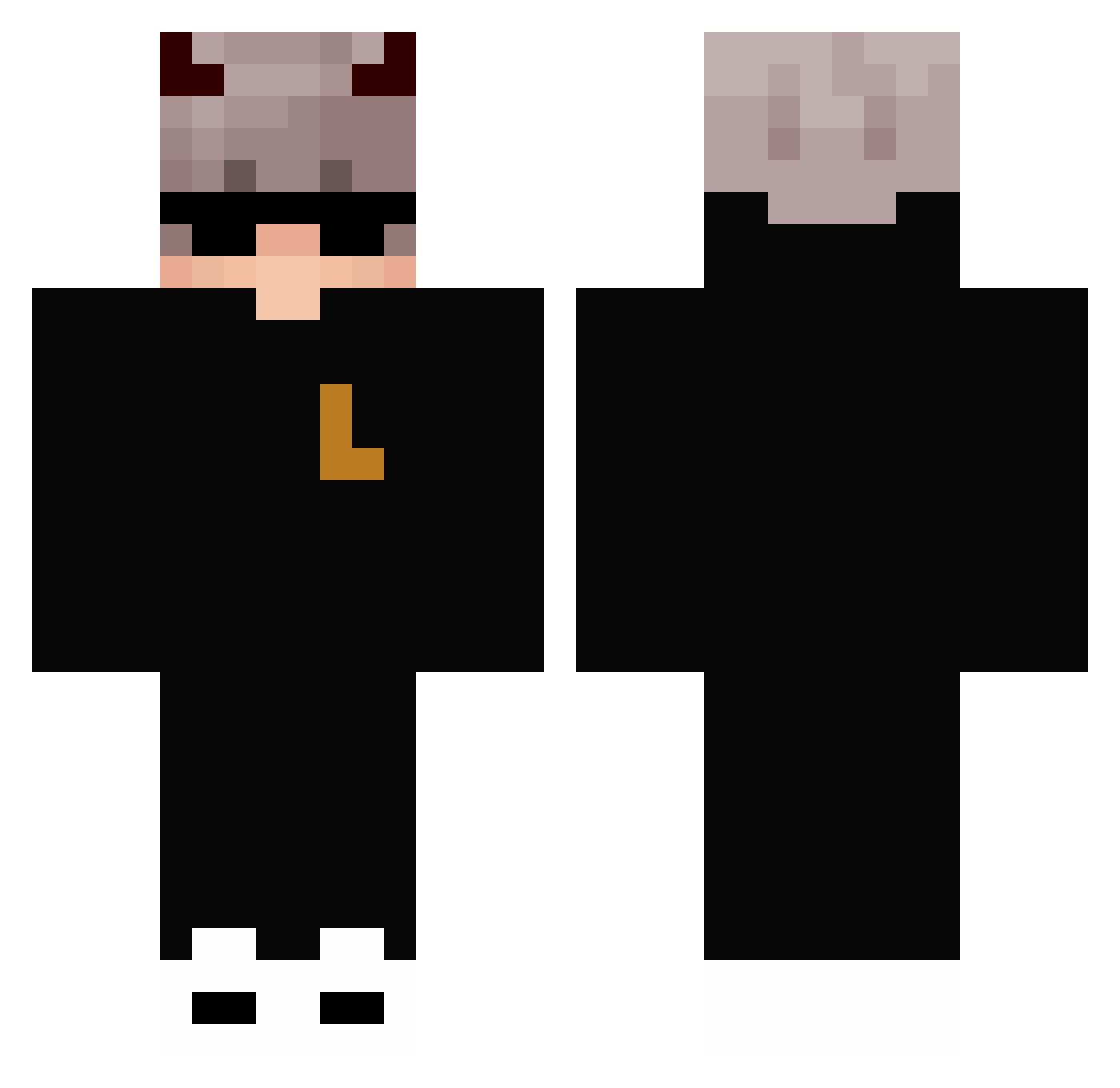 MasterPro_ Minecraft skin, front and back view