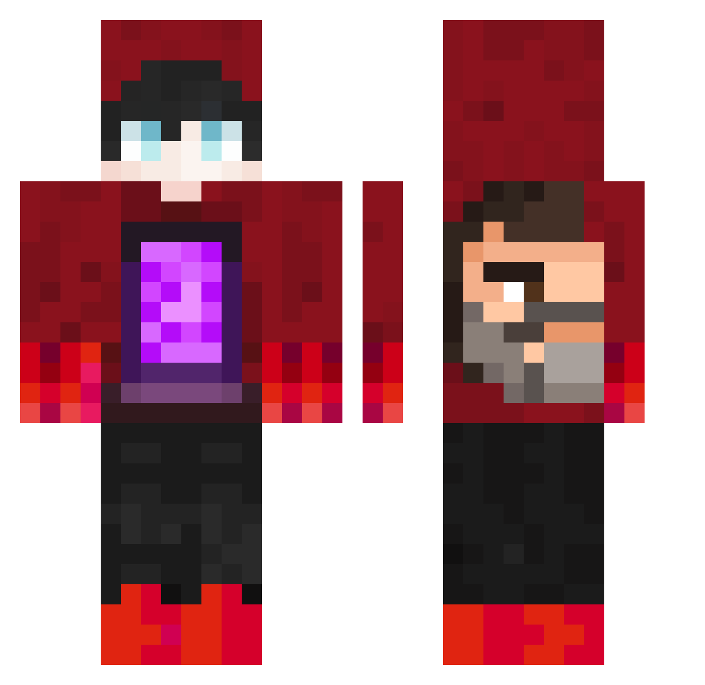 byScorax Minecraft skin, front and back view