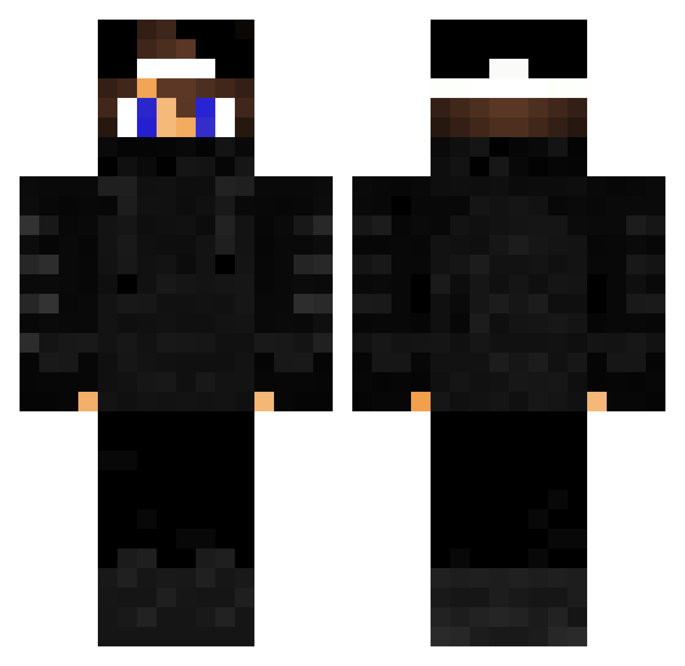 ItsFS Minecraft skin, front and back view