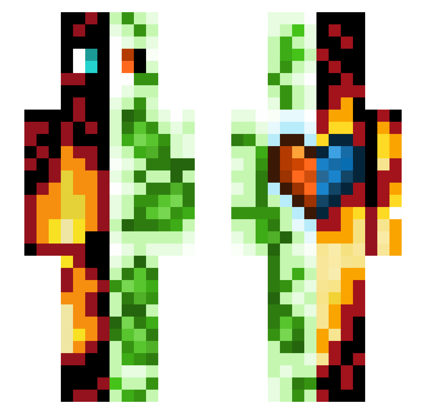 tuintje368 Minecraft skin, front and back view